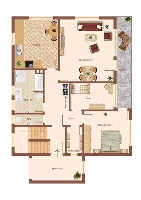 Skizze Grundriss Erdgeschoss