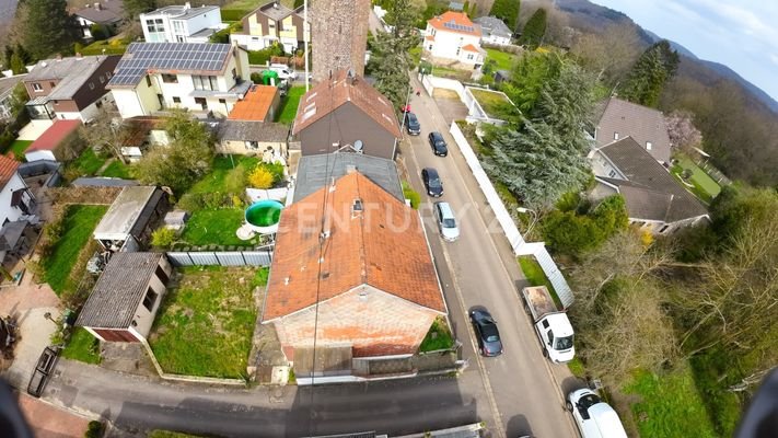 Ansicht des Hauses aus der Vogelperspektive