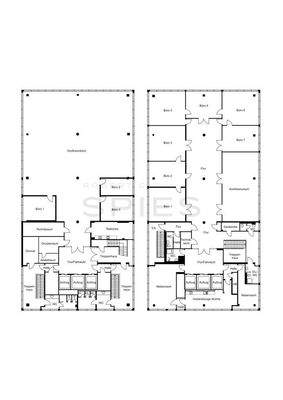TOWER / Beispielplanung (Team- oder Großraumbüros)