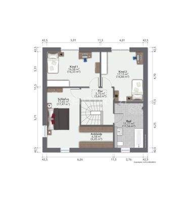 Grundriss Obergeschoss