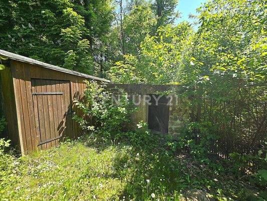 Zugangstür zum Hirschbachweiher 