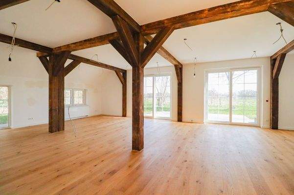 Offener Wohn-, Ess- und Kochbereich