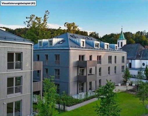 Hausansicht Gartenseite - Visualisiert KI