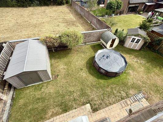 Garten Ostseite von oben