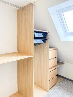Ankleidebereich im Obergeschoss