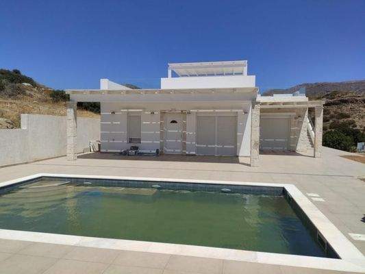 MIT VIDEO! Kreta, Makry Gialos: Neubau - Bungalow mit Pool und Meerblick zu verkaufen