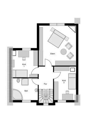 Grundriss Obergeschoss