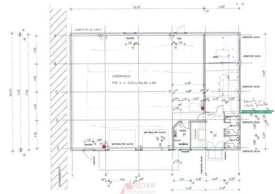 Grundriss Halle-Büro