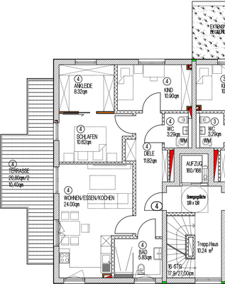 Grundriss Vermietung Wohnung 1. OG