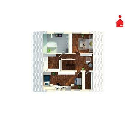 Grundrissvisualisierung Dachgeschoss