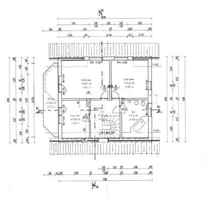 Grundriss DG mit Bemaßung