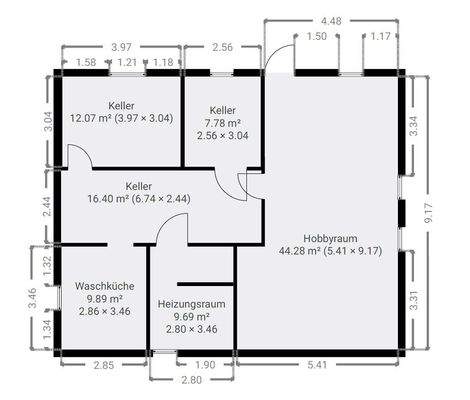 Grundriss Kellergeschoss