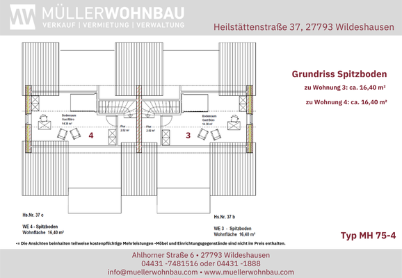 Grundriss Spitzboden