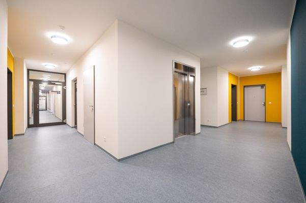 Moderner Flur mit Aufzug
