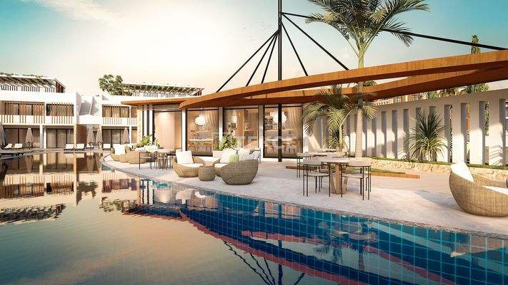 Seafront Flats for Sale in a Developed Complex in Tatlısu