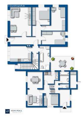 Grundriss EG Exposé möbliert