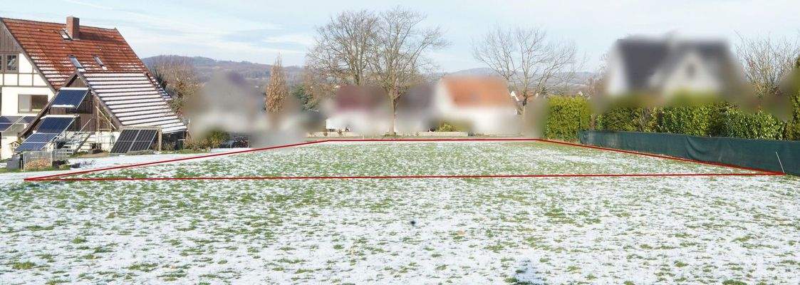 Ansicht Süd mit ca. Grenzen