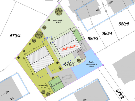 Lageplan linkes Grundstück