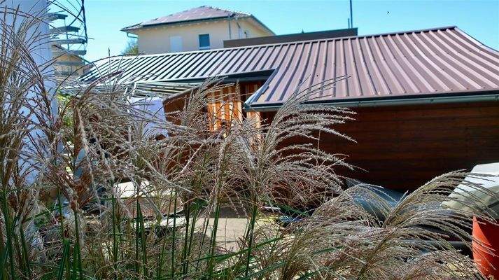 Gerätehaus dahinter Gartenhaus