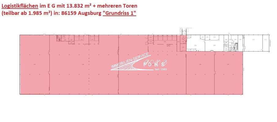 Augsb. Logistik 13.832 m² Grundriss EG 