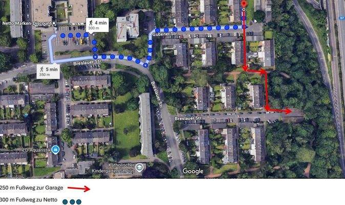 Entfernung zur Garage