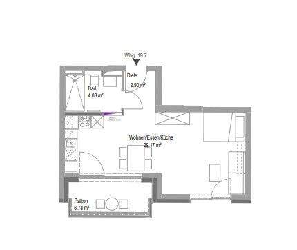 Grundriss Wohnung 19.7