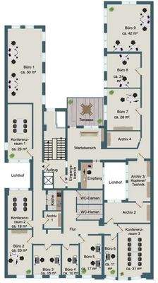 Bergstraße 14, 2. OG, Bürofla