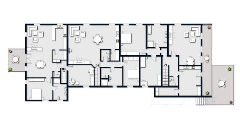 Wohnungsgrundrisse Obergeschoss (nicht (maßstabsge