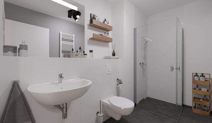 Das Gäste-WC der Eigentumswohnung