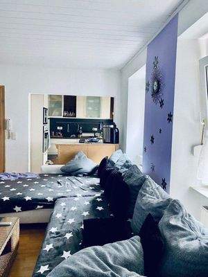 Der offene Wohnraum im 1. OG