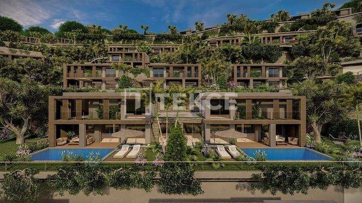 Villas with Pools in a Complex with Beach Access in Bodrum