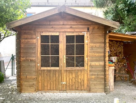 Geräteholzhütte im Garten