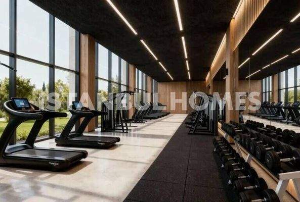 Forest-View Apartments in a Prestigious Complex in Istanbul Sariyer