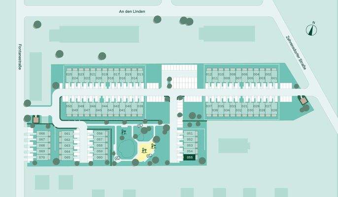 Lage des Reihenhaus im Quartier