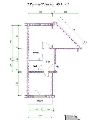 Der Grundriss der Wohnung