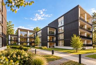 Marina-Apartments im Spätsommerlicht