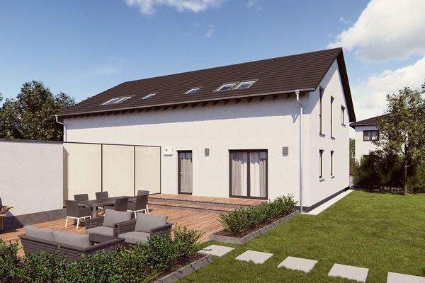 Moderne Familienvilla im Garten