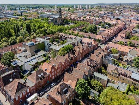 Aerial view of the Dutch Quarter