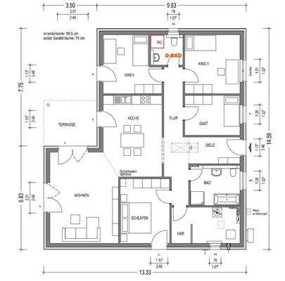 Grundriss Option 2 (Cumulus 774)