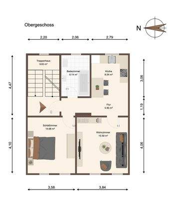 Grundriss Obergeschoss