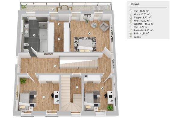 Grundriss 1. Obergeschoss