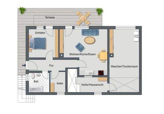 Grundriss Bestand Untergschoss