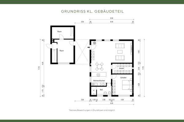 Grundriss kl. Gebäudeteil