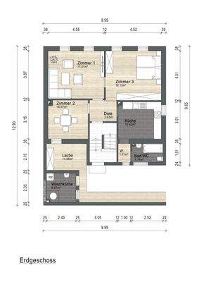 Grundrissplan Erdgeschoss