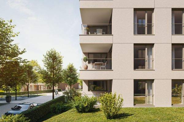 illustrierte Außenansicht Loggia