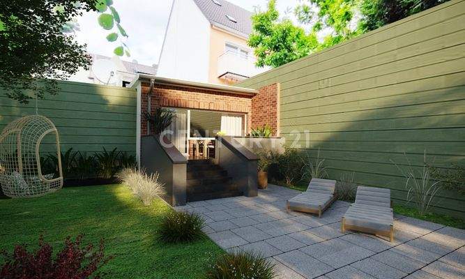 Blick auf die Terrasse Visualisierung