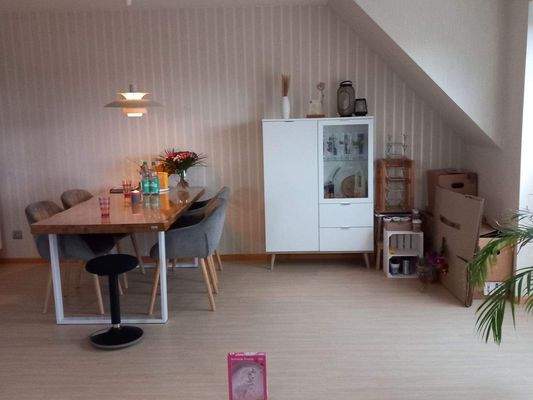 Essecke im Wohnzimmer