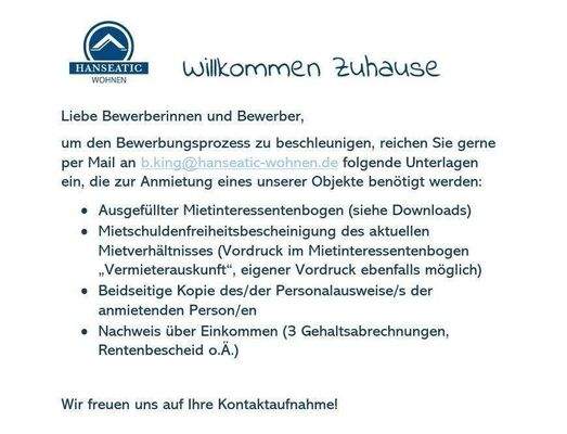 Benötigte Unterlagen