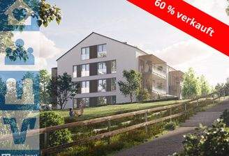 Visualisierung der Hausfassade Ansicht Schlittenberg des Neubauprojekts Wohnen am Hennigbach