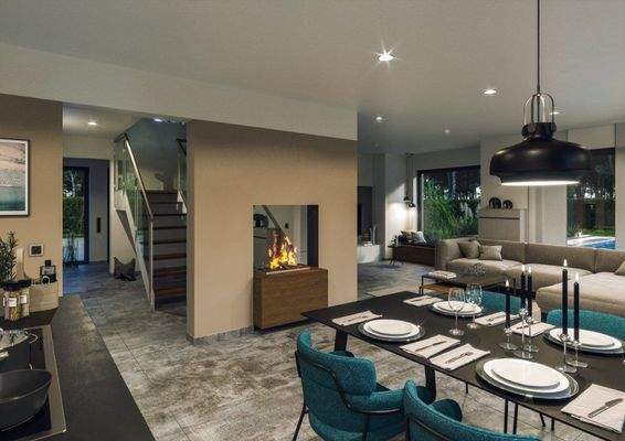 Der Wohn- und Essbereich